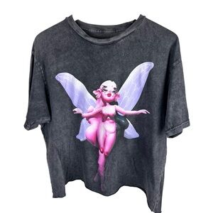 MELANIE MARTINEZ Portals Tee Fairycore Concert T-Shirt | Size L Cropped Raw Hem